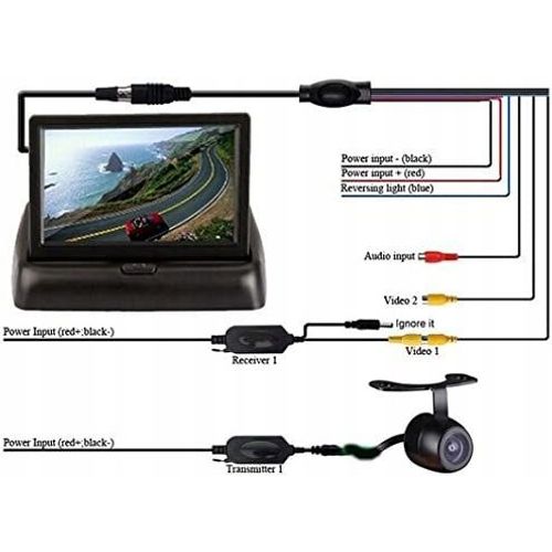 Moniteur De Voiture Couleur Pliable De 10 Cm
