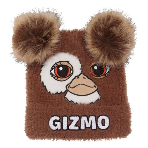Bonnet Duveteux À Pompon Gizmo - Warner Bros - Gremlins - Gris - Licence Officielle