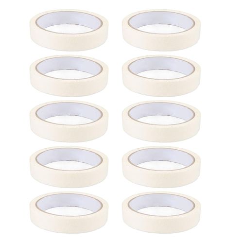 10 rouleaux de ruban de masquage blanc 0,7 po de largeur facile à déchirer haute bande de peinture adhésive pour la peinture bricolage arts artisanat étiquetage