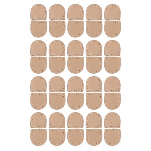 40pcs Fermeture Éclair Bouchon Diy Fabriqués À La Main En Cuir Véritable Polyvalent À La Mode Fermeture Éclair Se Termine Top Stoppers Beige