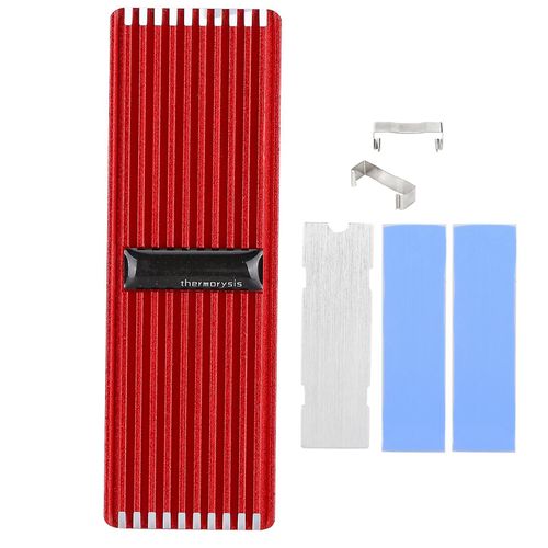 Dissipateur thermique de disque dur à semi-conducteurs SSD toutes les pièces de refroidissement en aluminium 2280 M2Red