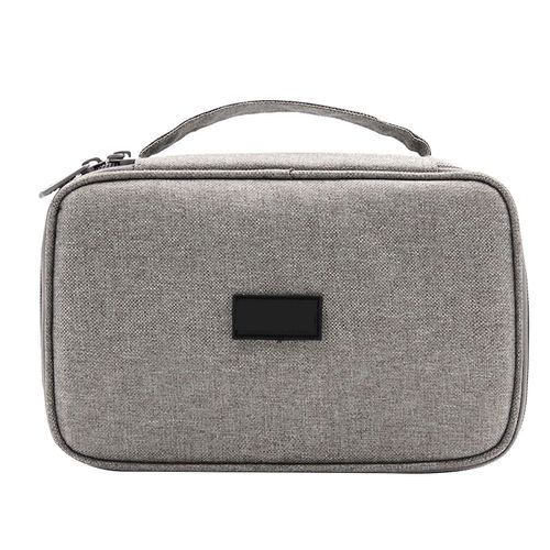 Étui de rangement pour câble de voyage multifonctionnel étanche pour électronique portable sac de voyage pour câble de données écouteur banque d¿alimentation gris