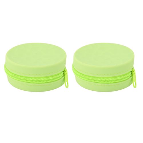 Étui d¿écouteurs Sac de rangement d¿écouteurs en silicone portable léger étanche pour écouteurs Puces d¿appareil photo de carte mémoire 2pcs vert