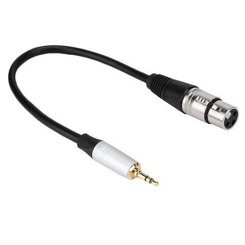 Stéréo 3.5mm Mâle vers XLR Femelle Câble Audio Convertisseur 3.5mm Apapter 0.3m Longueur