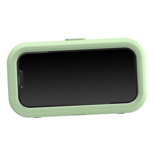 Support de téléphone de douche 360 degrés rotatif mural étanche sans poinçon étui de téléphone pour salle de bain vert