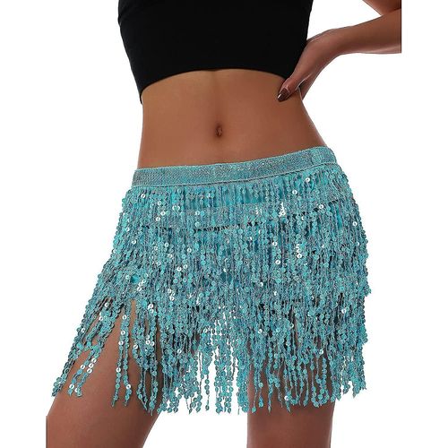Femmes Sexy Paillettes Tassels Mini Jupe Taille Haute Dentelle Up Fantaisie Shiny Glitter Frange Demi-Robe