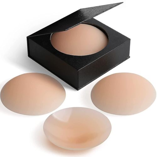 Nippies Nipple Cover - Sticky Adhesive Silicone Nipple Pasties - Reusable Pasty Nipple Covers Pour Femmes Avec Travel Box
