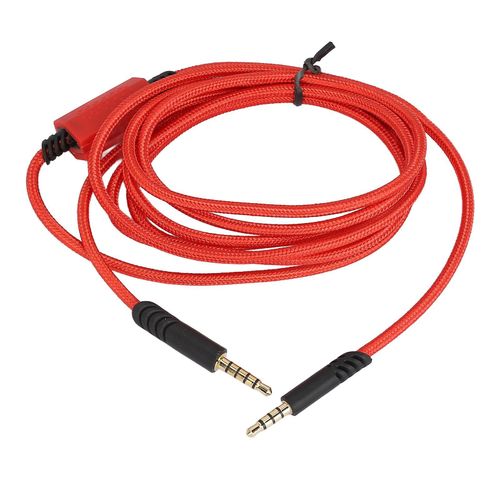 Câble de remplacement pour casque de jeu avec interrupteur de commande silencieux pour Logitech pour ASTRO A10 A40 A40 TR Rouge