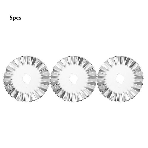 Lame de cutter rotative de vague 5PCS 45mm pour la coupe de papier en cuir de tissu de patchwork