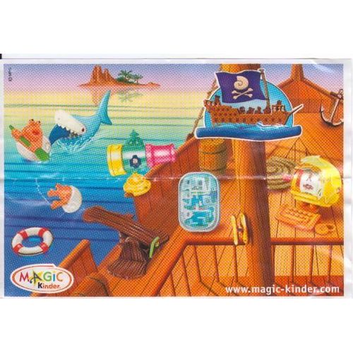 Kinder (2005) - Série Les Piramollis - Mpg S-10 : Plongeoir En Bois + Piramollis + Bouée De Secours