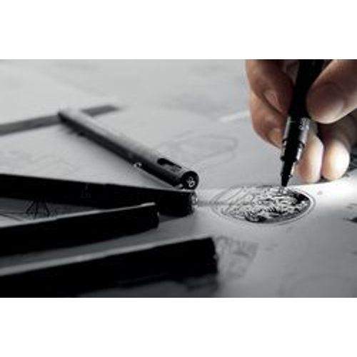 Feutres - Dessin - Calligraphie - Noir - 5 Pointes Différentes - Uni Pin - Uni-Ball