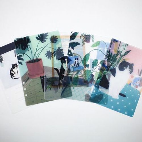 Index Paper Sync Der,Transparent,A5,Horizon,6 Trous,Licence Binder,Notebook,Staacquering,Paper Sync,Accessoires - Type A5 5pcs #C