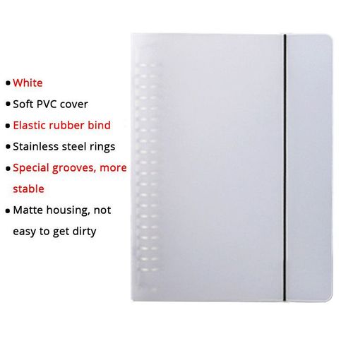 Cahier De Reliure Pour Tous Les Jours,Bloc-Notes,Bloc-Notes,Grille,Ligné,Pointillé,Vierge,Agenda,Licence,Journal,École,Fournitures De Bureau,A4,A5,B5 - Type White Shell 1pc-A5