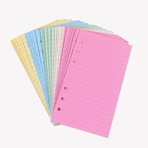 Feuille De Remplacement Colorée Pour Papier De Cristal,Ligne De Page Intérieure,Papeterie Intérieure,Remplacement,Destruction,Recharge,A5,Adt-Lepg,100g,100 - Type 50pcs-A5