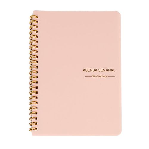 Carnet De Notes Avec Licence,Agenda A5,Agenda Hebdomadaire,Objectifs,Horaires Kiev Itudes,Journal,École,Papeterie,Bureau,Espagnol,2024 - Type Pink-Spanish