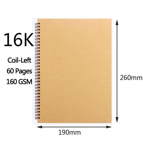 Carnet De Croquis Professionnel Vierge,Carnet D'interconnexion,Journal Intime À Spirale,Fournitures Scolaires D'art,Bloc-Notes De Dessin Au Crayon,Papeterie,160,101 - Type 16k-Left #B
