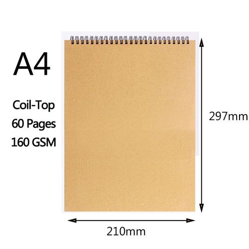 Carnet De Croquis Professionnel Vierge,Carnet D'interconnexion,Journal Intime À Spirale,Fournitures Scolaires D'art,Bloc-Notes De Dessin Au Crayon,Papeterie,160,101 - Type A4-Top #B