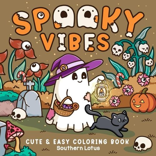 Livre De Coloriage Spooky Cutie Avec Adtoscreepy,Livre De Peinture Graffiti,Moments Confortables Pour La Détente - Type 04-94pages