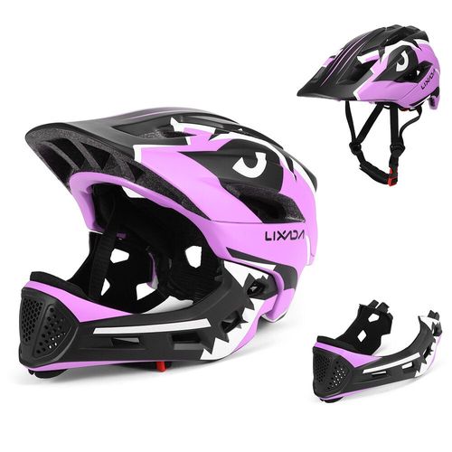 Casque De Vélo Intégral Amovible Pour Enfants,Poignées Pour Enfants,Sports Pour Enfants,Cyclisme,Vtt,Planche À Roulettes,Patinage À Roulettes,Vélo - Type Purple