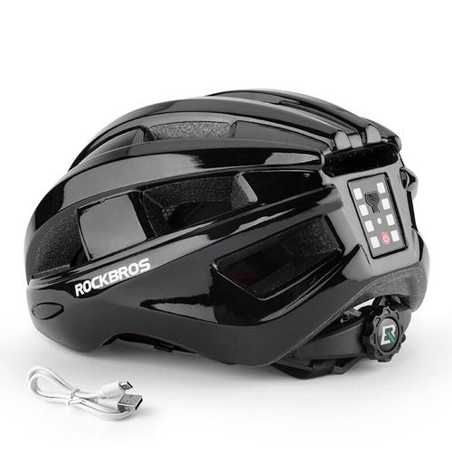 Casque De Vélo Léger,Vtt,Vélo De Route,Casque De Sécurité Moulé Intégralement,Eps,Pc,Usb,Iode,Feu Arrière De Vélo - Type Zk-013bk Black-55-60cm