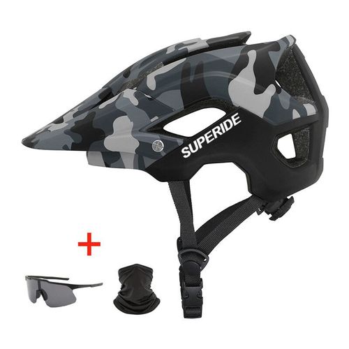 Casque De Vélo De Vtt Pour L'extérieur Dh,Casque De Vélo De Route Moulé Intégralement,Casque De Vélo De Montagne Ultraléger Pour La Course,L'équitation Et Le Cyclisme - Type Camo 2-M(54-58)