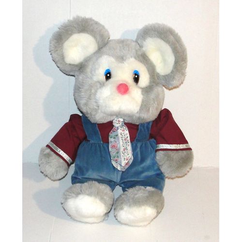 Peluche Souris Salopette Cravate Nicotoy
