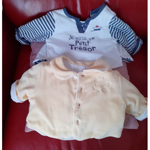 Vêtements Poupon: Manteau +Marinière *50/55 Cm