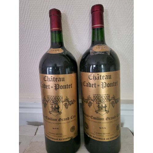 2 Magnums De Chateau Cadet Pontet 1999 Saint Emilion Grand Cru