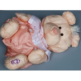 Doudou Ours Rose Blanc Puffalump Fisher Price