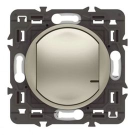 Interrupteur filaire connecté sans neutre avec option variateur Céliane with Netatmo 5W à 125W LED - titane sans plaque Ref 067771A