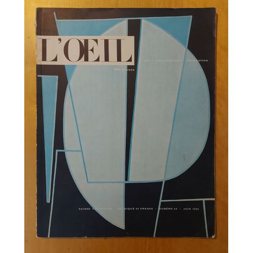 Revue D'art L'oeil. Numéro 54. Juin 1959