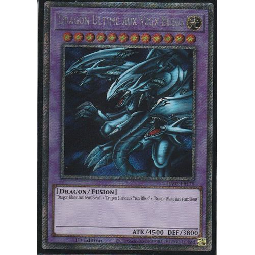 Carte Yu-Gi-Oh - Dragon Ultime Aux Yeux Bleus - Ra03-Fr178 - Platinium Rare - Edition La Bonanza Du Quart De Siècle