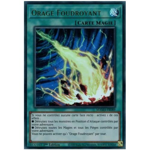 Yu Gi Oh Mama Fr089 Orage Foudroyant Ultra Rare
