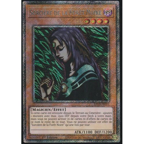 Carte Yu-Gi-Oh - Sorcière De La Forêt Noire - Ra03-Fr091 - Platinium Rare - Edition La Bonanza Du Quart De Siècle