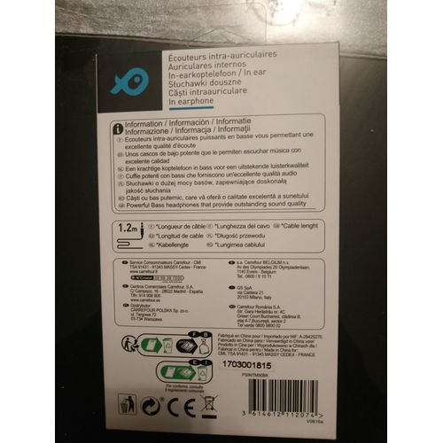 Ecouteurs intra-auriculaires POSS INTM50