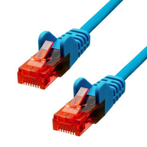 ProXtend - Cordon de raccordement - RJ-45 (M) pour RJ-45 (M) - 7 m - 5 mm - UTP - CAT 6 - IEEE 802.3af - démarré, sans crochet, bloqué - bleu