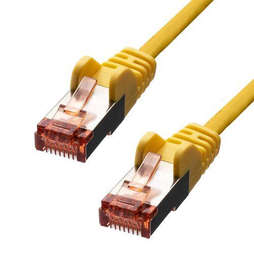ProXtend - Cordon de raccordement - RJ-45 (M) pour RJ-45 (M) - 30 cm - 5.8 mm - paire torsadée écrantée (F/UTP) - CAT 6 - moulé, sans crochet, bloqué - jaune