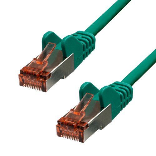 ProXtend - Cordon de raccordement - RJ-45 (M) pour RJ-45 (M) - 30 cm - 5.8 mm - paire torsadée écrantée (F/UTP) - CAT 6 - moulé, sans crochet, bloqué - vert