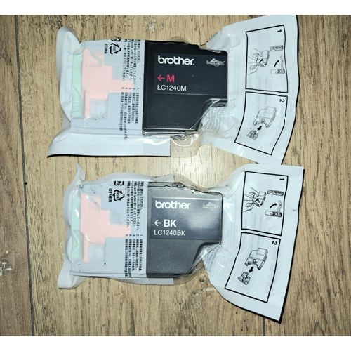 BROTHER officiel Lot de 2 cartouches d'encre pour imprimante noir et magenta LC1240M