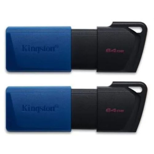 Lot de 2 Clé USB 3.2 Gen 1 Kingston DataTraveler Exodia M DTXM/64Go avec capuchon mobile (Noir + Bleu)