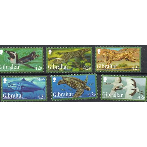 Gibraltar Timbres Espèces Menacées 2013