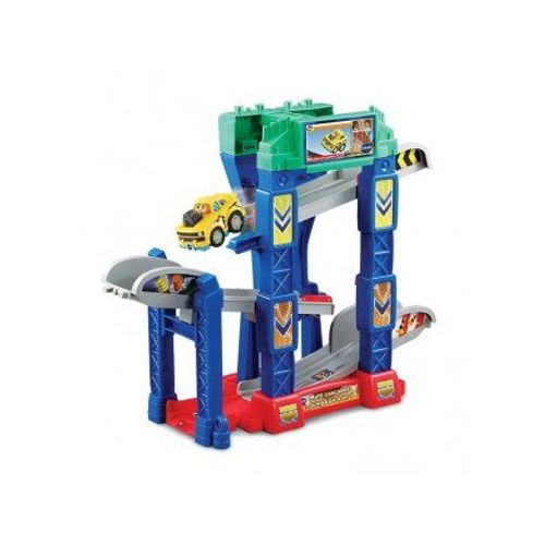 Vtech Tut Tut Bolides - Coffret Multi Cascades Jump Go 4 En 1 Avec Jad - Version Fr - Circuit Course Voiture - Set Jouet Et Carte