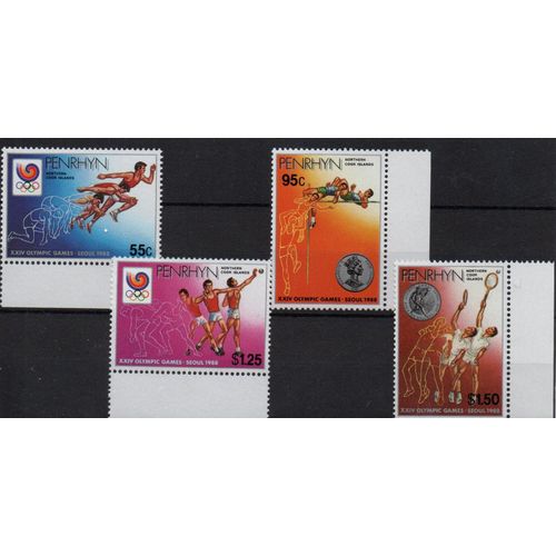 Penrhyn ( Océanie ) Timbres Jeux Olympiques De Seoul 1988