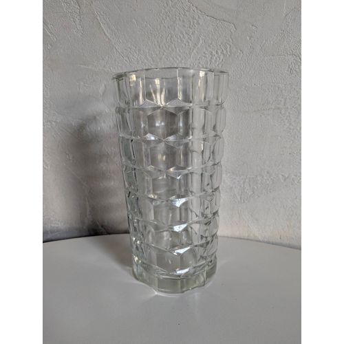 Vase à facettes Cleo verre d'Italie vintage