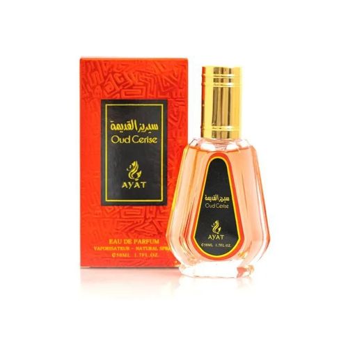 Eau De Parfum Oud Cerise De Ayat Perfumes ¿ 50 Ml ¿ Femme - Rose Turque, Bulgare, Rose, Cerise, Notes Fruitées, Bois D¿Agar, Cuir 