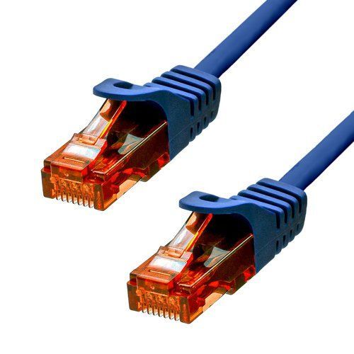 ProXtend - Cordon de raccordement - RJ-45 (M) pour RJ-45 (M) - 30 cm - 6 mm - UTP - CAT 6 - sans halogène, sans crochet, bloqué - bleu