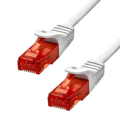 ProXtend - Cordon de raccordement - RJ-45 (M) pour RJ-45 (M) - 7 m - 6 mm - UTP - CAT 6 - sans halogène, sans crochet, bloqué - blanc