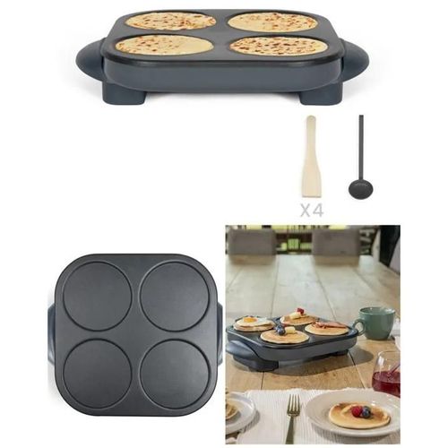 Mini crêpes party 4 mini crêpes 12 cm 1500 W Revêtement antiadhésif