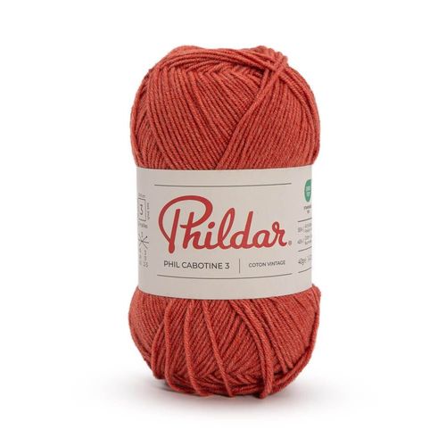 Pelote De Coton Phildar - Phil Cabotine 3 - 40g : Douceur Et Légèreté Au Rendez-Vous ! Terracotta