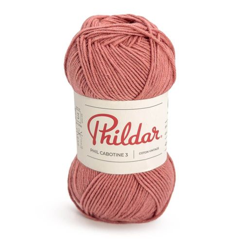 Pelote De Coton Phildar - Phil Cabotine 3 - 40g : Douceur Et Légèreté Au Rendez-Vous ! Vieux Rose